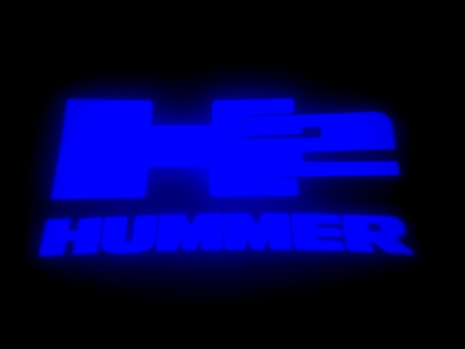2Pc LED Courtesy Logo Door Lights Ghost Shadow Projectors Hummer H2 100653 Blue
