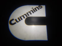 White Cummins LED Courtesy Logo Lights - Lumenz 101022