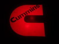 Red Cummins LED Courtesy Logo Lights - Lumenz 101022