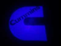 Blue Cummins LED Courtesy Logo Lights - Lumenz 101022
