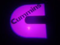 Pink Cummins LED Courtesy Logo Lights - Lumenz 101022