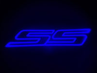 Lumenz 101378 Trailblazer SS Courtesy Logo LED Door Lights, Blue